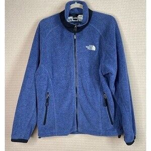 The North Face Polartec Blue Full Zip Sherpa Fleece Jacket Women Size Large